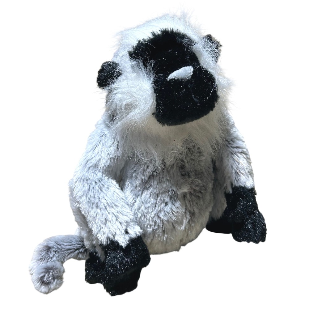 Ganz Webkinz Grey Langur Monkey Plush HM226 Grey Black White Speckled 10"